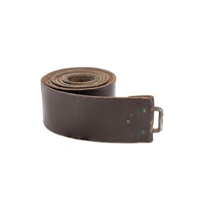 Army leather belt without buckle 45 mm BROWN used