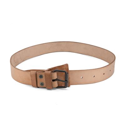 Leather belt, 4 cm wide, HUNGARIAN, light colour