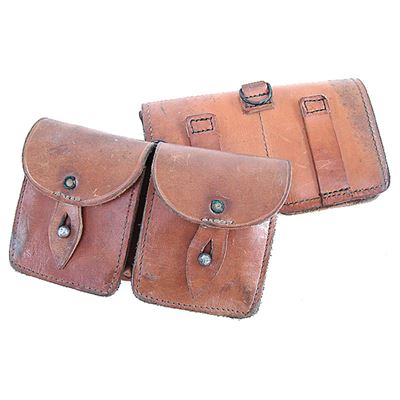 French leather pouch for cartridges 2 pcs MAS used