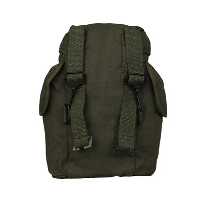 French cotton gas mask bag GREEN second-hand French Army 91374330 2