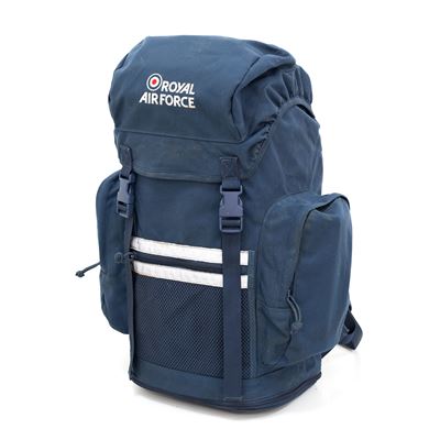 Backpack BRITISH BLUE AF medium used white text