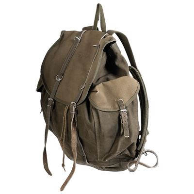 BW mountain backpack leather belt OLIVE original used