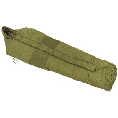 GB sleeping bag, OD green, "Cold Weather", used