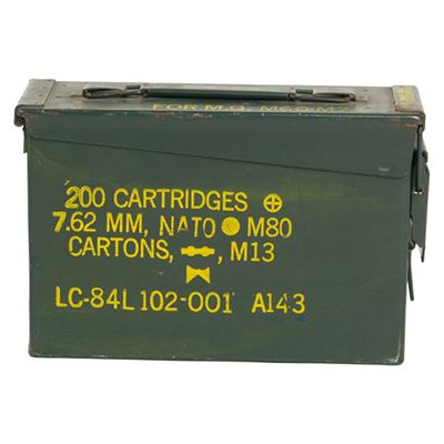 Metal Box for Small Ammunition cal.30 like new