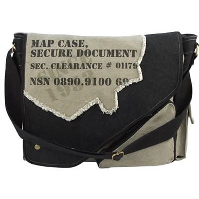 VINTAGE bag for documents 38 x 35 x 10 cm BLACK