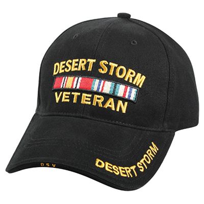 Hat BASEBALL DELUXE DESERT STORM VETERAN BLACK