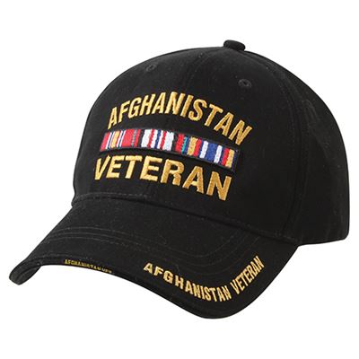 Hat DELUXE AFGHANISTAN VETERAN BASEBALL BLACK