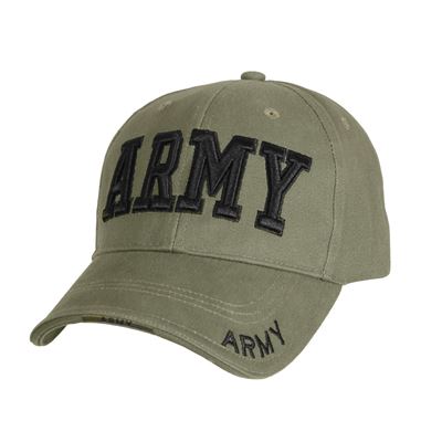 Deluxe Army Embroidered Low Profile Insignia Cap OLIVE