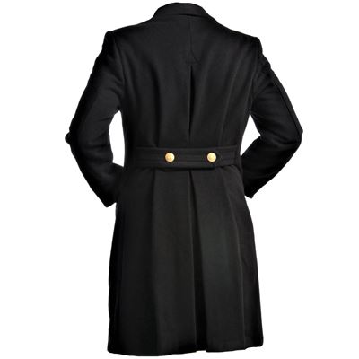 Coat long Italian wool double row fastening DARKBLUE