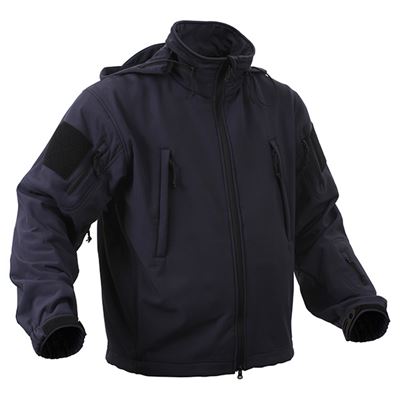 TACTICAL hooded jacket softshell DARK BLUE