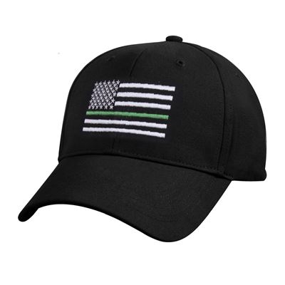 Thin Green Line US Flag Low Profile Cap BLACK