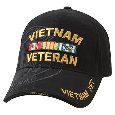 Hat BASEBALL DELUXE VIETNAM VET BLACK