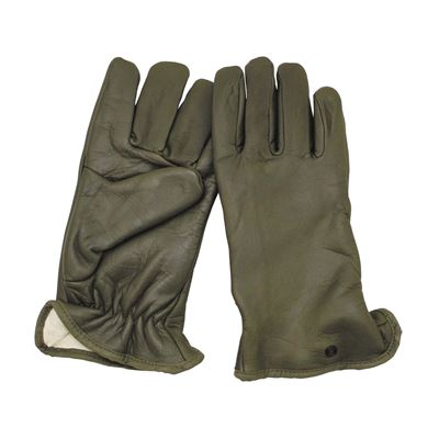 FRENCH gloves with leather insert OLIV