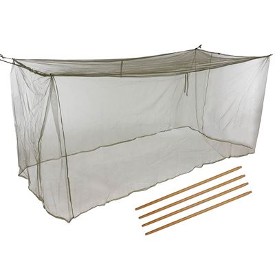 British mosquito net 220x110x100cm for bed + wooden poles