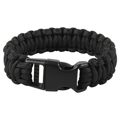 Paracord Survival Bracelet DELUXE BLACK