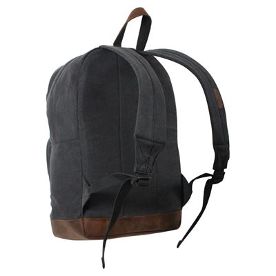 VINTAGE TEARDROP leather backpack features BLACK