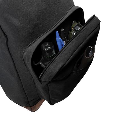 VINTAGE TEARDROP leather backpack features BLACK ROTHCO 9667 3