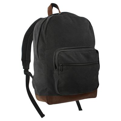 VINTAGE TEARDROP leather backpack features BLACK
