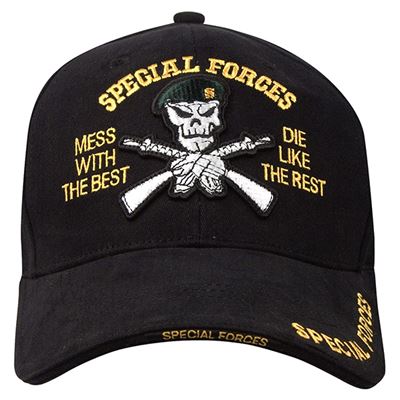 Hat DELUXE SPECIAL FORCES BLACK BASEBALL