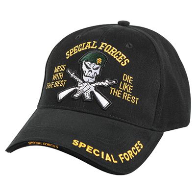 Hat DELUXE SPECIAL FORCES BLACK BASEBALL