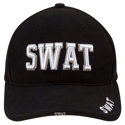 SWAT hat DELUXE BLACK BASEBALL