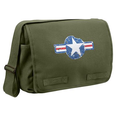 AIR CORP bag over his shoulder GREEN