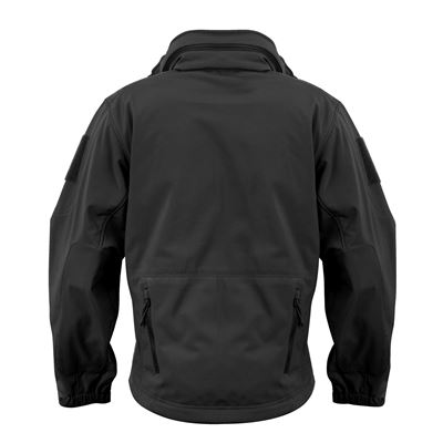 TACTICAL hooded jacket softshell BLACK