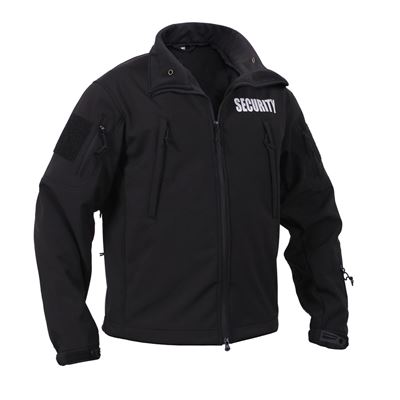 jacket softshell SECURITY hooded BLACK