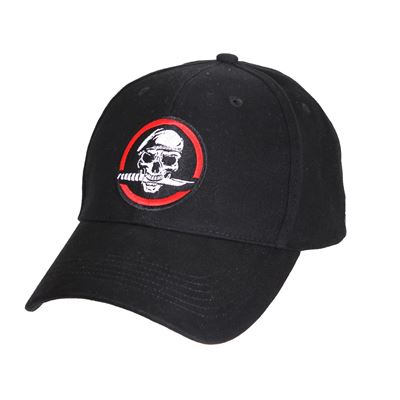 DELUXE SKULL/KNIFE Baseball Cap BLACK