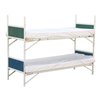 Metal BW bunk bed with mattresses