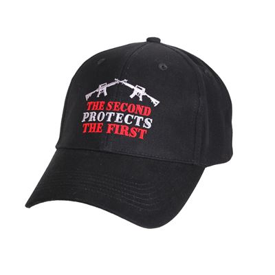 DELUXE 2nd PROTECTS 1st Baseball Cap BLACK