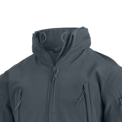 TACTICAL hooded jacket softshell GREY