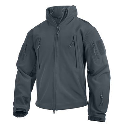TACTICAL hooded jacket softshell GREY