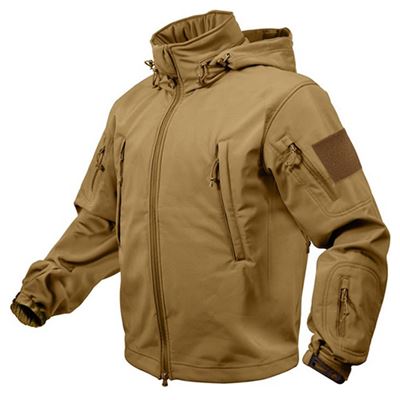 TACTICAL hooded jacket softshell COYOTE
