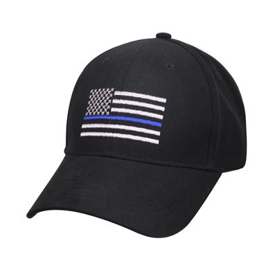 Thin Blue Line US Flag Low Profile Cap BLACK