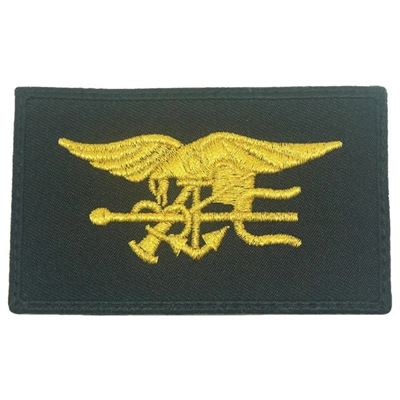 Patch NAVY SEAL velcro GOLD on BLACK