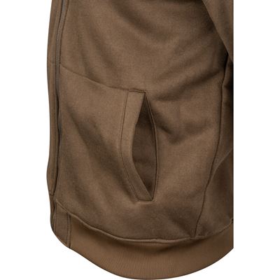 Yakka zip-up hoodie with fur trim BROWN