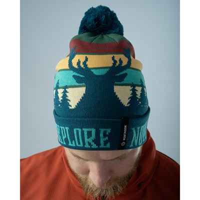 Knitted beanie with a deer motif – EXPLORE NOW DEER PENTAGON K13060-DE 3