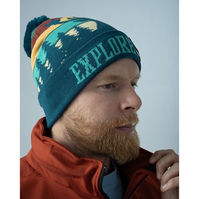 Knitted beanie with a deer motif – EXPLORE NOW DEER PENTAGON K13060-DE 2