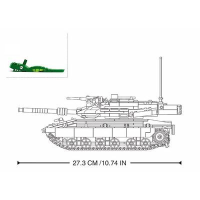 Toy ALLIED MEDIUM TANK 2in1 Sluban M38-B1022 3