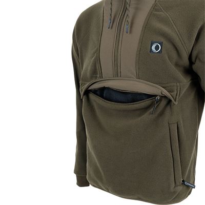Hybrid Hoodie fleece hoodie ZELENÁ SPEERO SPHOODHYB 4