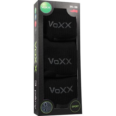 CADDY B sports cotton socks with reinforced soles BLACK – 3 pairs VOXX V-11733-B 2