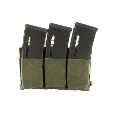 Elastic open pouch for 3 M4/M16 magazines OLIV