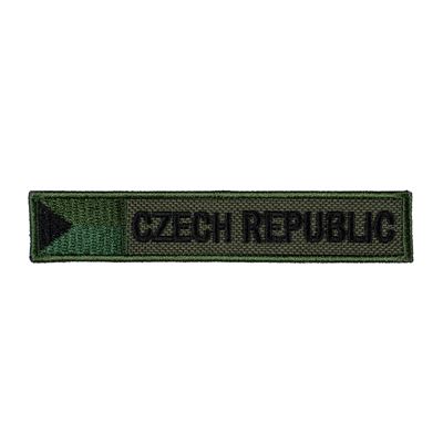 Patch CZECH REPUBLIC WITH FLAG - OLIVE