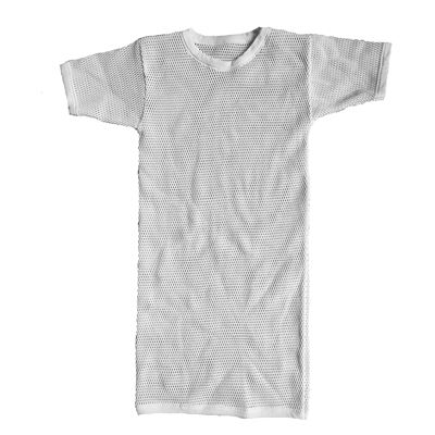 ITALIAN mesh T-shirt with short sleeves, WHITE, used