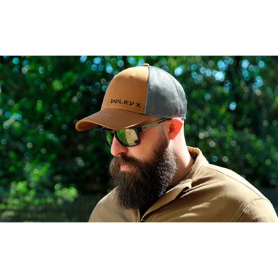 Tactical sunglasses WX FOUNDER CAPTIVATE™ BLACK frame TUNGSTEN lenses