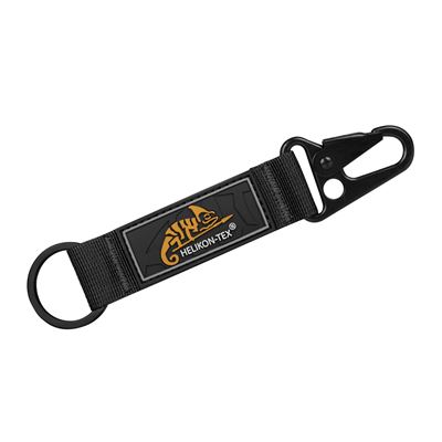 SNAP HOOK KEYCHAIN WITH LOGO BLACK