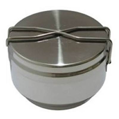 Mess kit two-piece stainless steel (polished)