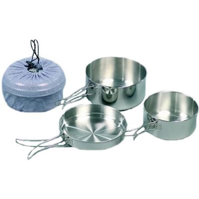 K2 three-piece stainless steel cookware with coating