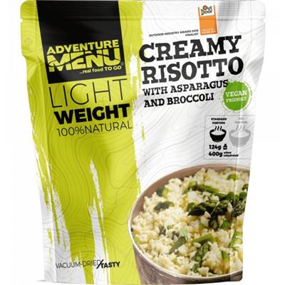 Creamy risotto with asparagus and broccoli 124g/400g - vacuum dried meal